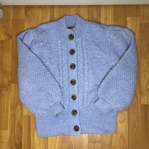 NWOT Who What Wear Baby Blue Knit Cardigan, Sz. S
